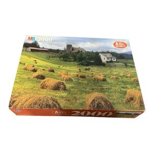 Vintage Milton Bradley Super Big Ben 2000 Pc Puzzle Farm Near Leland WA Sealed